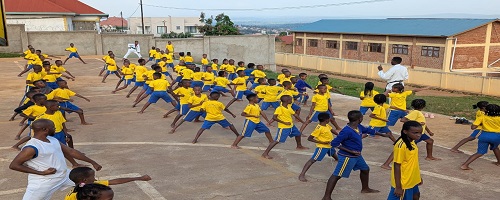 Students Learning Karate